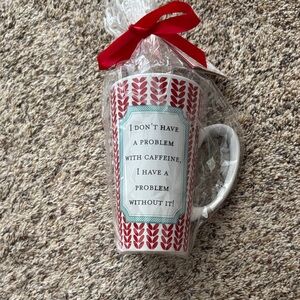 Red and White Coffee Mug with Quote